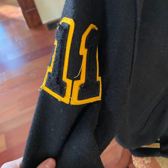 BVHS Blue Valley High School Women's Girls Letterman Letter Jacket - Picture 2 of 7